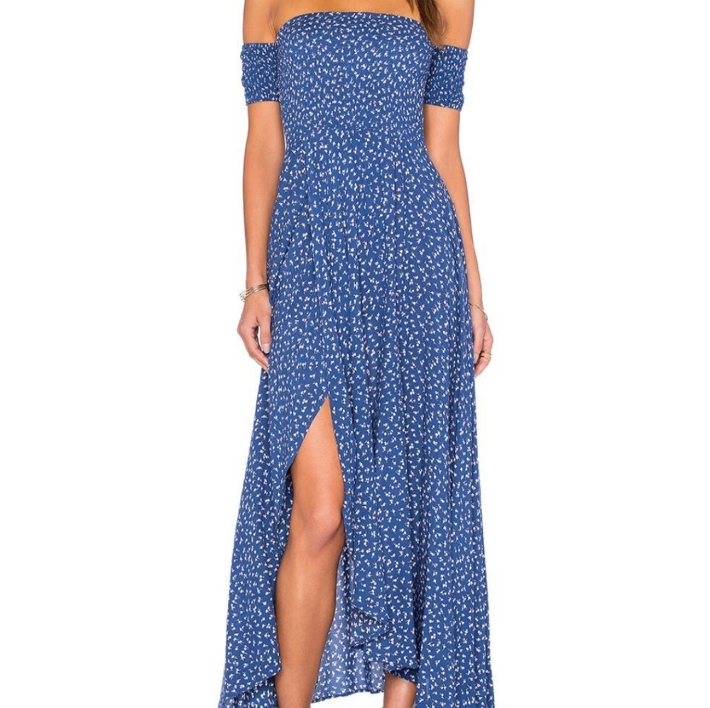 Auguste Bohemian Blue Tiny Floral Dress